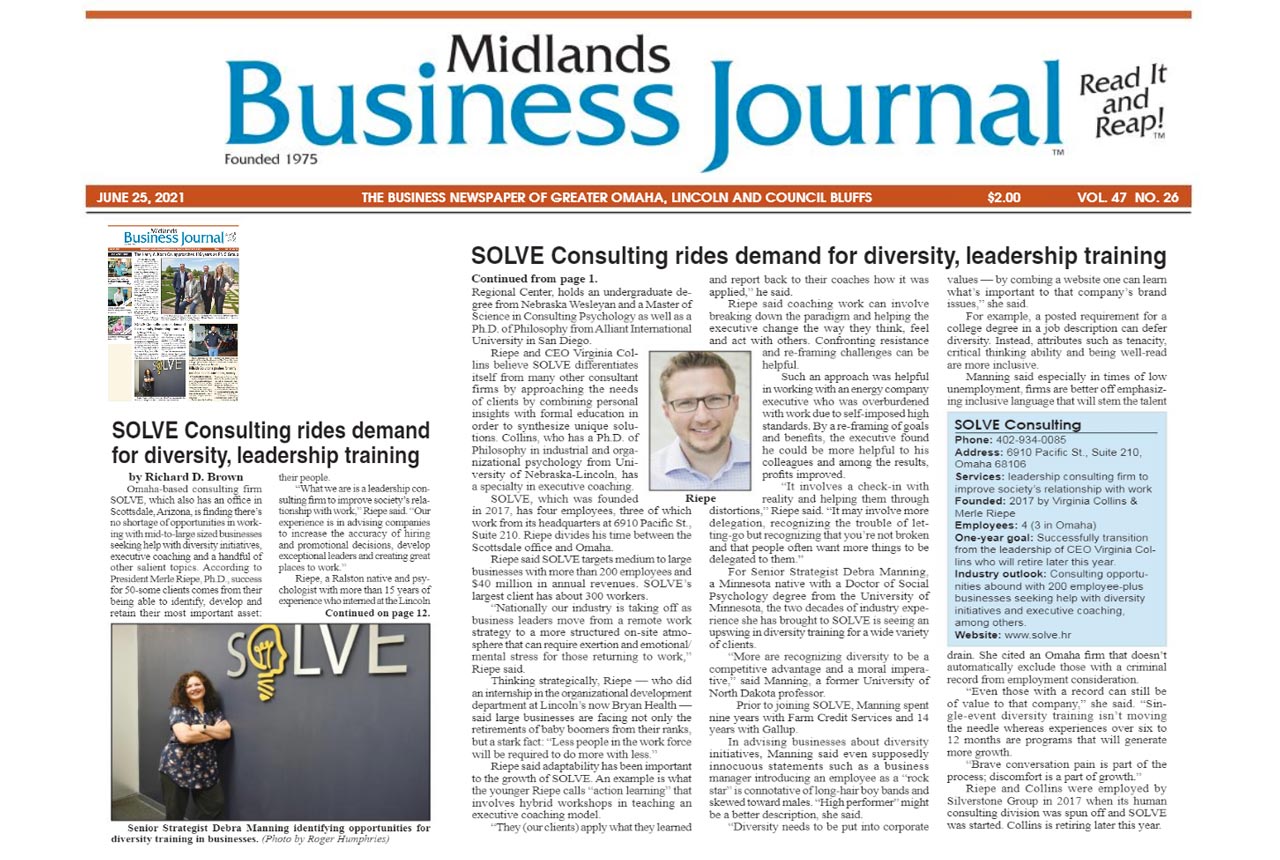 SOLVE Consulting rides demand for diversity, leadership training
